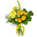 Желтый букет из роз и хризантем. Великобритания